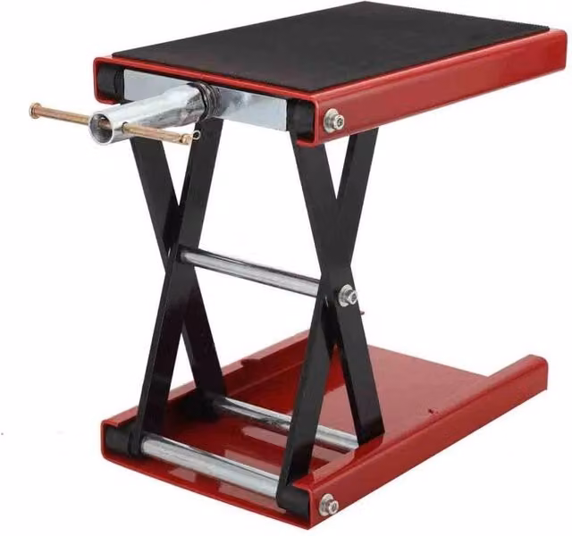 NESTLUNE Motorbike Lift Jack Stand Red W: 100 cm, D: 40 cm, H: 35 cm