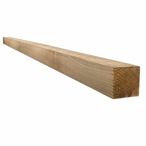 Snowdon Timber Treated Square Garden Fence Post, Brown, H: 3.0 m, W: 7.5 cm, 6 Pack