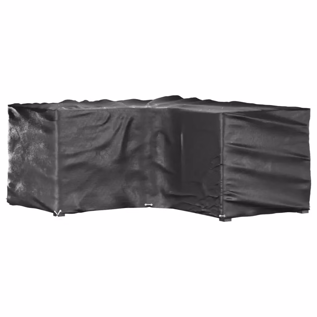Berkfield Home L-Shaped Garden Furniture Covers, 2 Pack, Black, W/D/H: 185 x 185 x 90 cm – 2