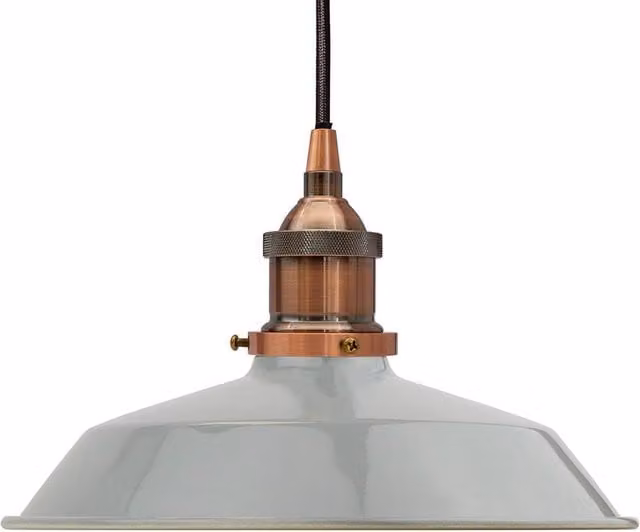 SE Home Trinity Small Metal Pendant Light in French Grey and Antique Copper