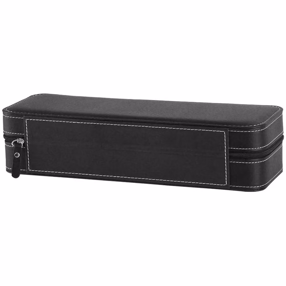 Hinsinc 6 Slot Black PU Leather Watch Travel Case – 3