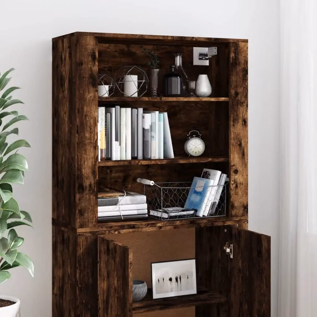Berkfield Home Smoked Oak Highboard in Brown – 3