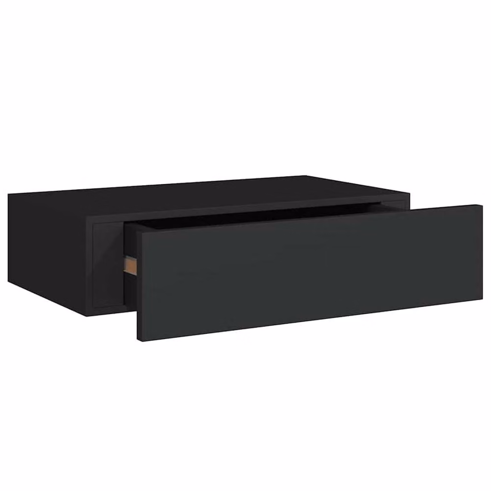 Berkfield Home Wall-mounted Drawer Shelves, 2 Piece Set, Black, W/D/H: 40 x 23.5 x 10 cm – 3