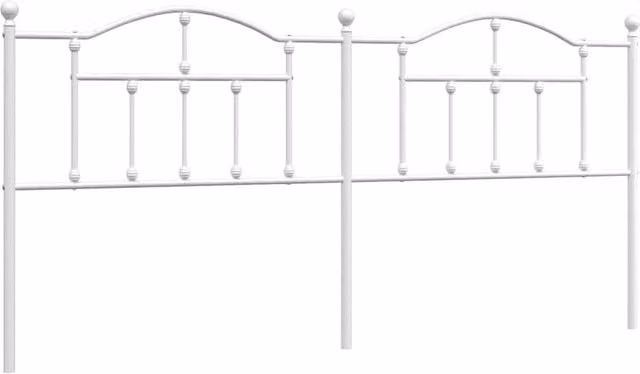 Berkfield Home Classic Metal Headboard in White, 200 cm – 1