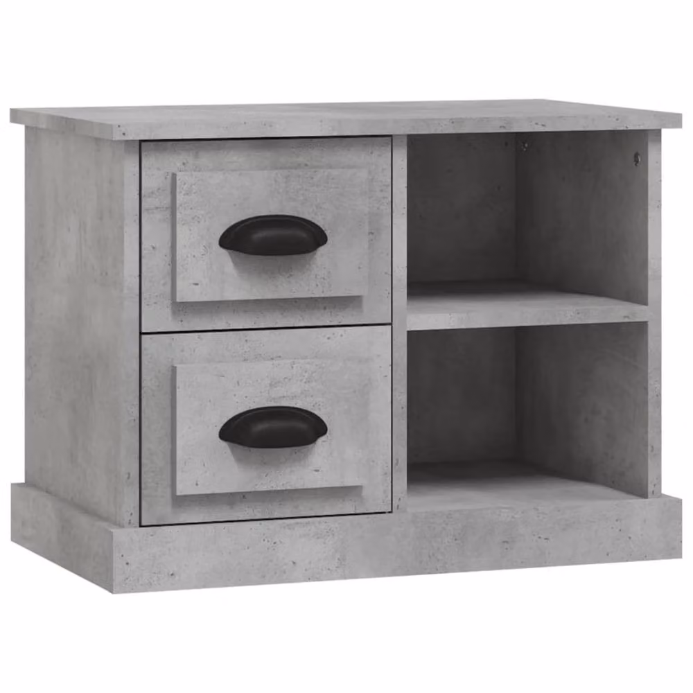 Berkfield Home Elegant Bedside Cabinet in Concrete Grey, W: 60 cm, D: 35.5 cm, H: 45 cm – 2