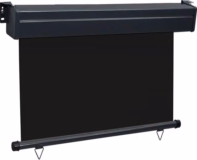 Berkfield Home Stylish Balcony Side Roller Awning in Black, W/H: 85 x 250 cm – 1