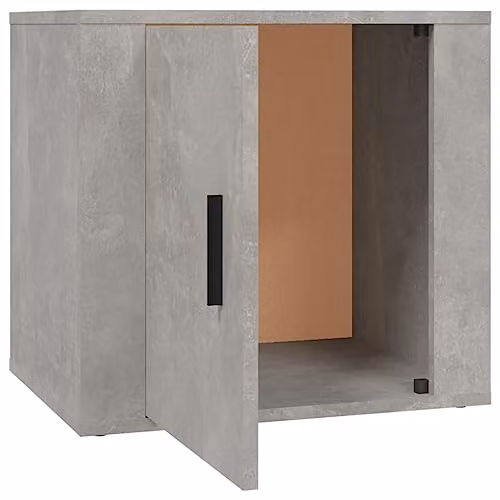 vidaXL Set of 2 Modern Bedside Cabinets in Concrete Grey, W/D/H: 50 x 39 x 47 cm – 2