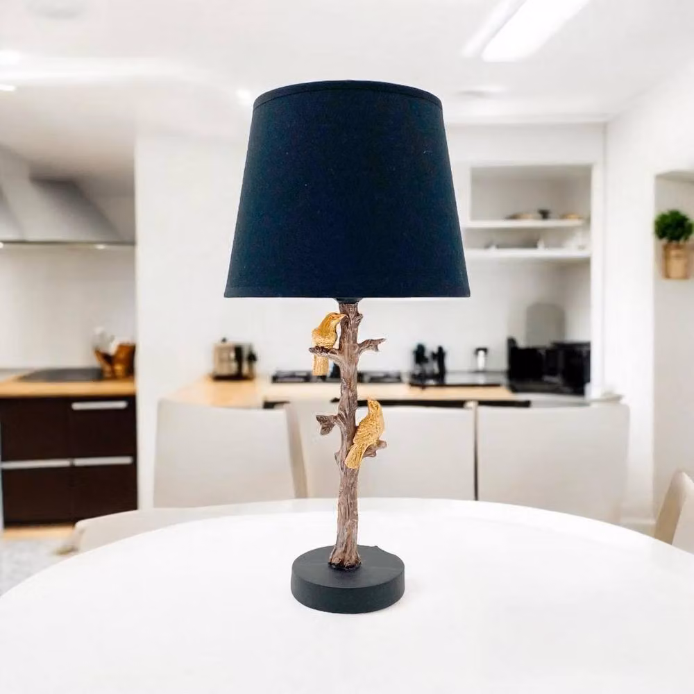 Minster Black Ceramic Table Lamp with 9 Inch Fabric Shade, W/D/H: 22 x 22 x 44 cm – 2