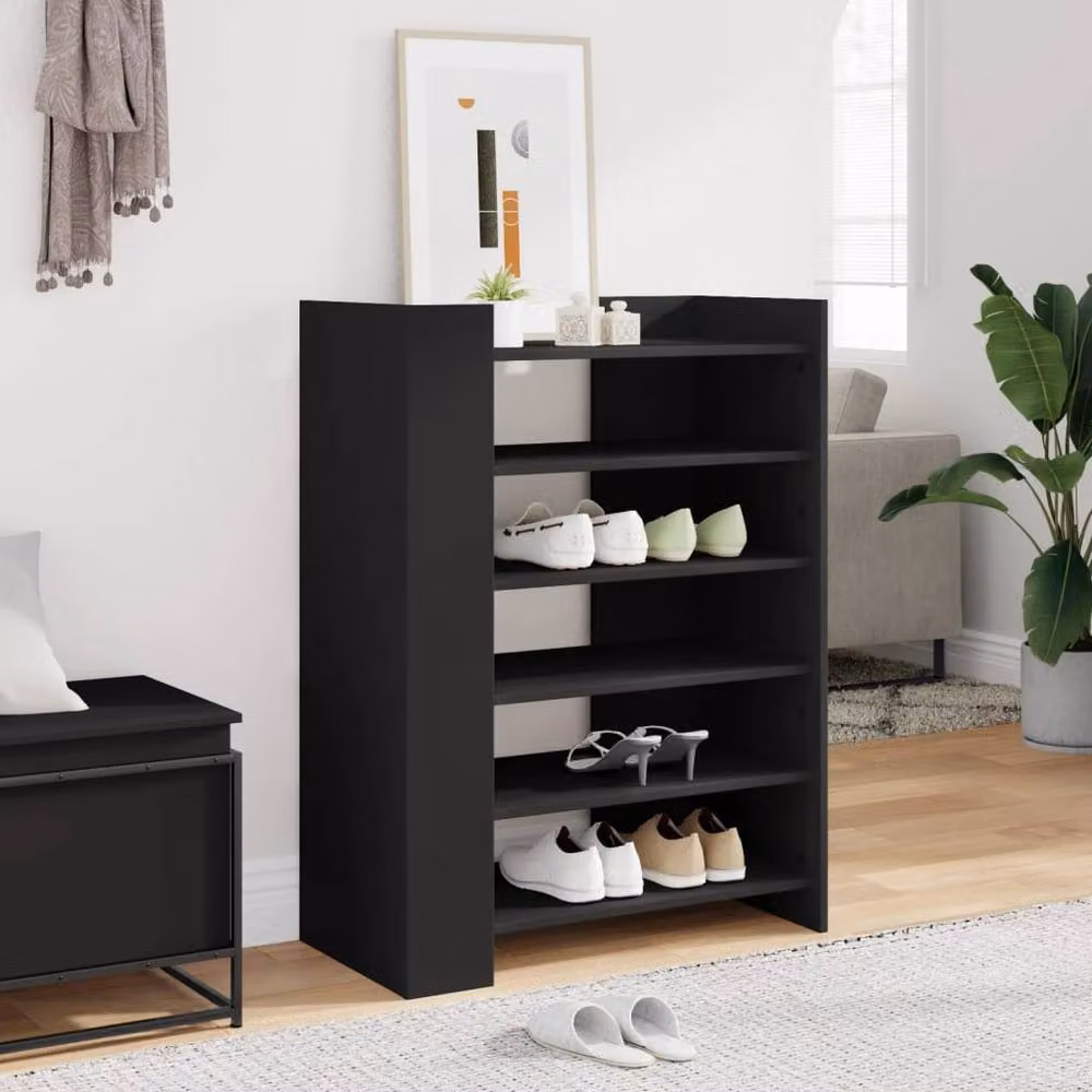 Berkfield Home Black Shoe Cabinet, W/D/H: 74.5 x 37.5 x 100 cm – 2