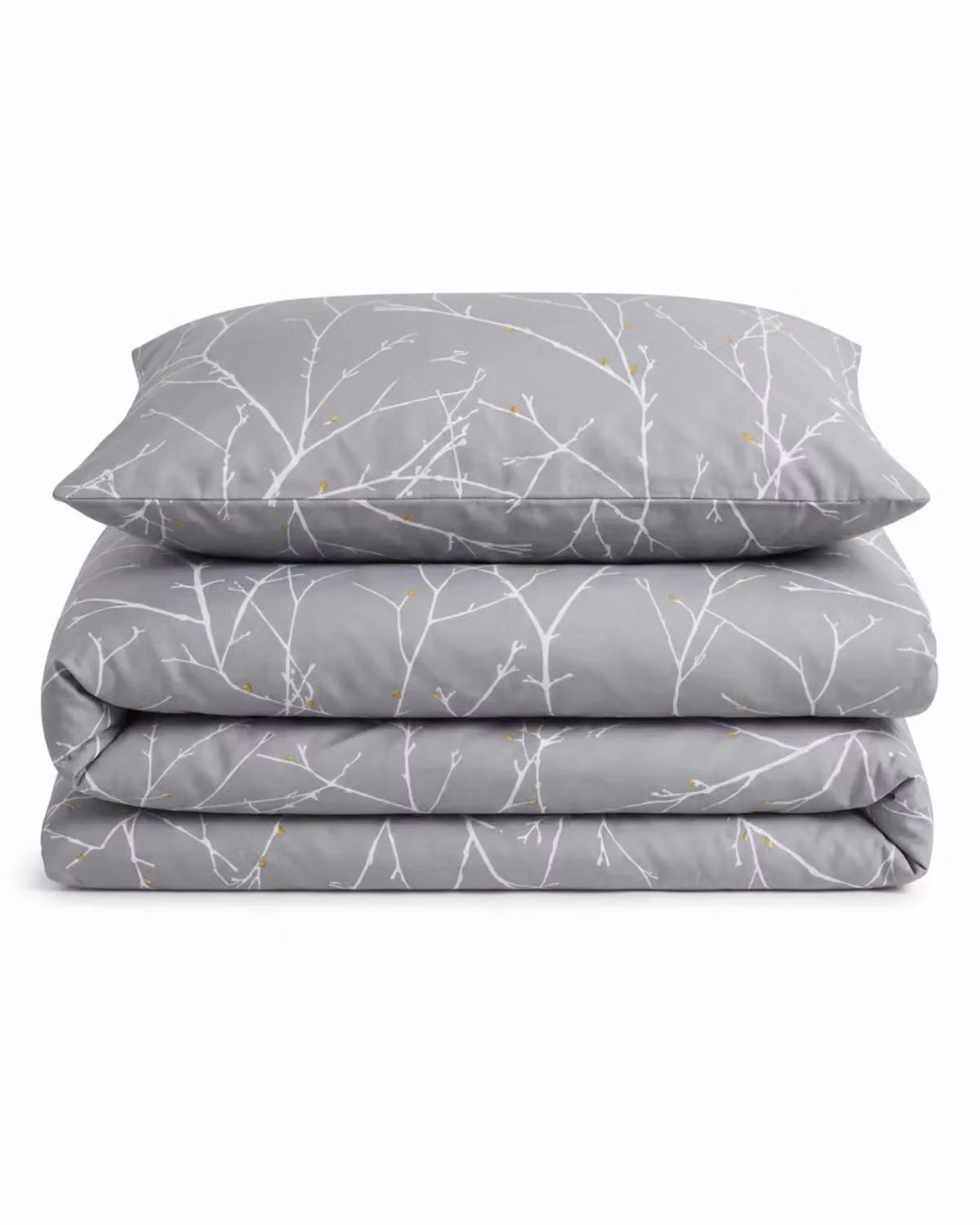 Velosso Autumn Branches Duvet Cover and Pillowcase Set, Grey, Single, W: 90 cm, H: 200 cm – 2