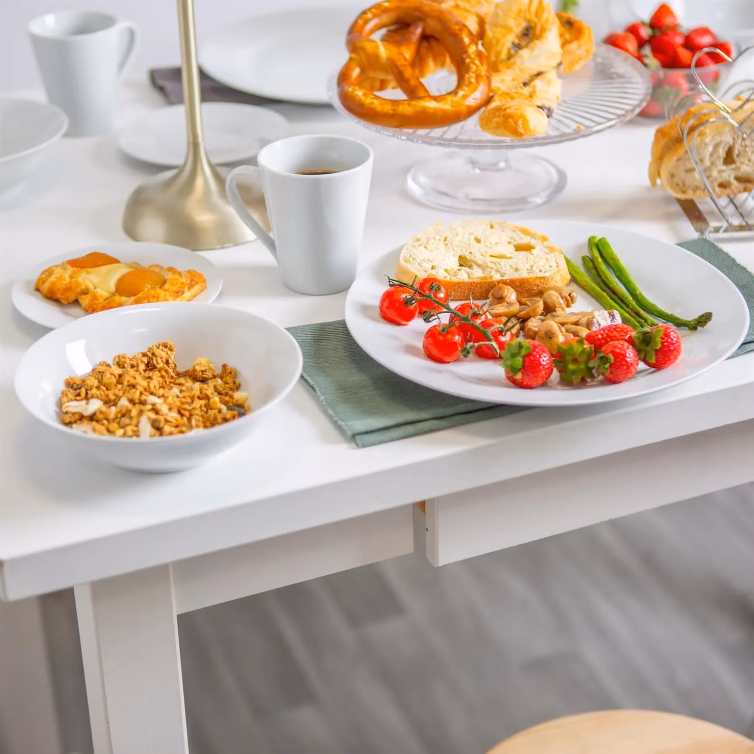 Argon Tableware White Porcelain Cereal Bowls Set of 36, 18 cm Diameter – 3