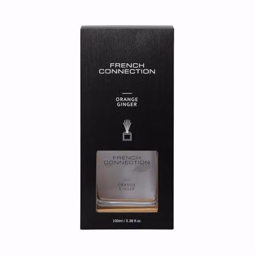 French Connection Orange Ginger Reed Diffuser with Brown Wooden Surround – 2