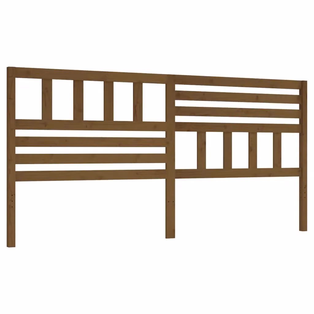 Berkfield Home Rustic Solid Wood Pine Bed Headboard in Honey Brown, W: 206 cm, D: 4 cm, H: 100 cm – 2