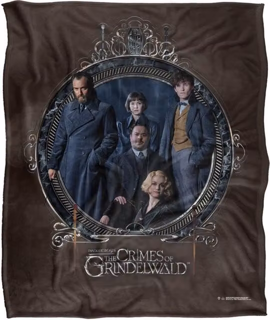 Warner Brothers Fantastic Beasts 2 Silky Touch Super Soft Throw Blanket, White, W: 152 cm, D: 127 cm