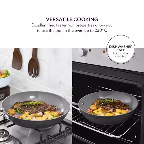 Sur La Table Hard Anodised Ceramic Non-Stick Frying Pan, Grey, 24 cm – 3