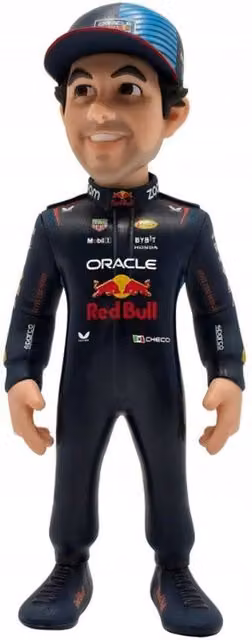 Oracle Red Bull Racing Sergio Perez MiniX Collectable Figurine in Blue and Multicolour