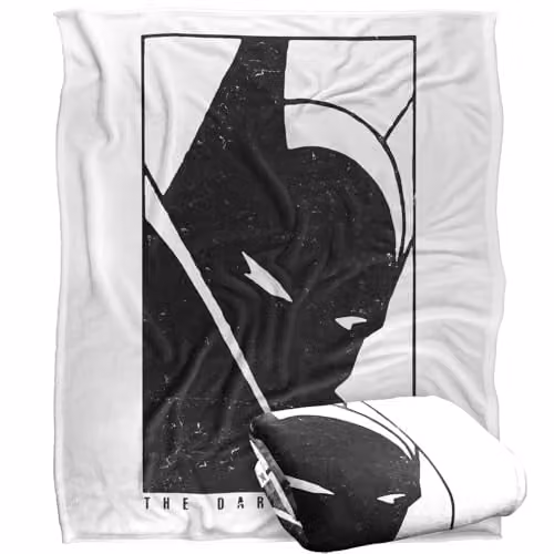 Warner Bros. Batman An Icon Silky Touch Super Soft Fleece Throw Blanket, Multicolour, W: 152.4 cm x L: 152 cm