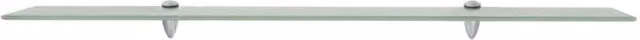 Berkfield Home Floating Glass Wall Mounted Shelf, Clear, W: 100 cm, D: 20 cm