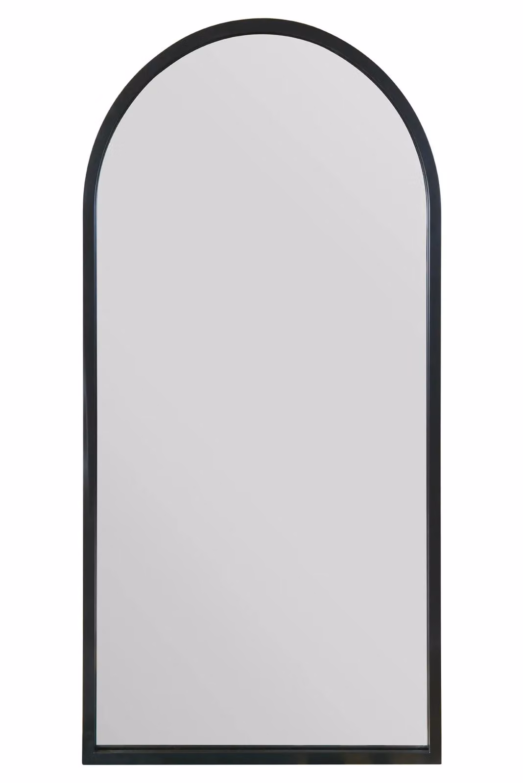 MirrorOutlet Black Metal Framed Arched Wall Mirror – 2