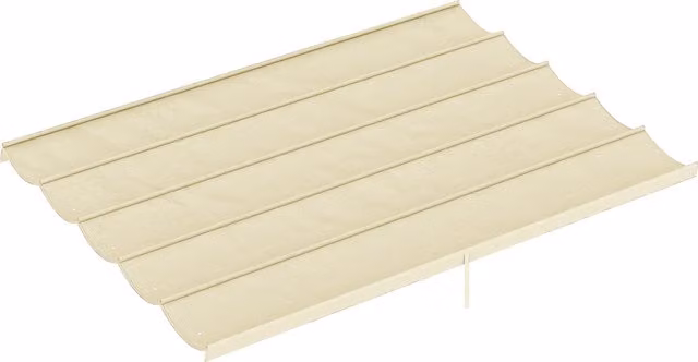 Outsunny Retractable Pergola Shade Cover Replacement Canopy in Cream White, W 400 cm x D 260 cm – 1