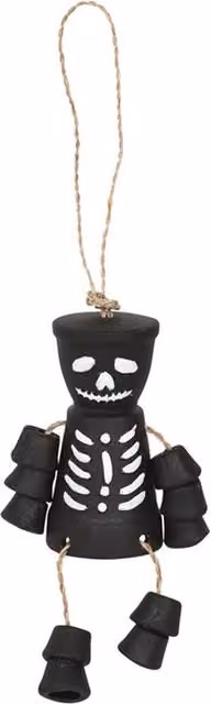 KDMK Black Skeleton Ceramic Terracotta Hanging Pot