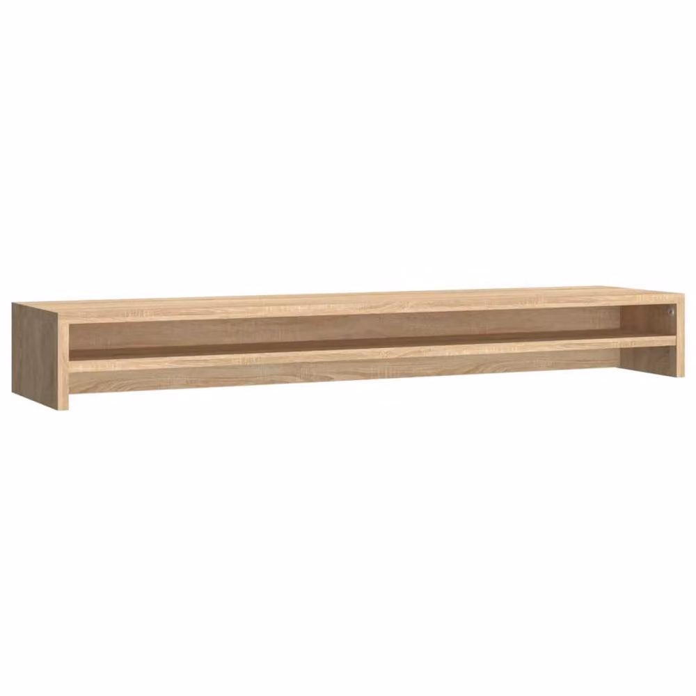 Berkfield Home Monitor Stand in Sonoma Oak, W/D/H: 100 x 24 x 13 cm – 2