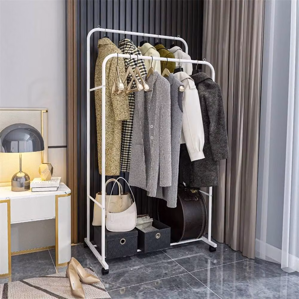 KORVIXA Heavy Duty Metal Clothes Rail in Matt White – 3
