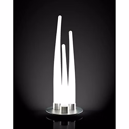 Netlighting Estalacta 3-Light Table Lamp in Silver and Opal White – 2