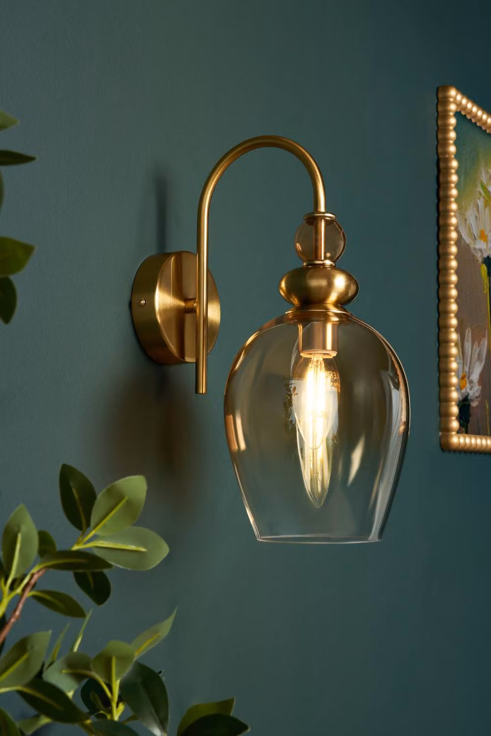 BHS Lighting Seline Champagne Wall Light in Gold and Brass – 2
