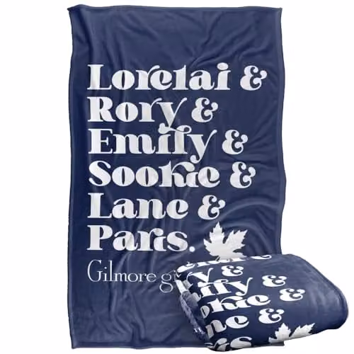 Warner Bros. Gilmore Girls Name List Super Soft Fleece Throw Blanket, Multicolour