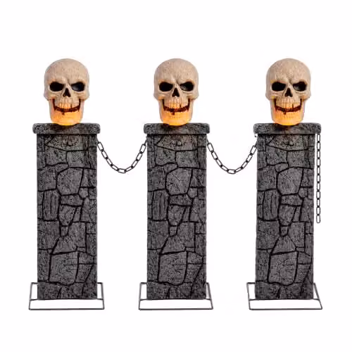 Samuel ALEXANDER Grey and Multicolour Stone Effect Plastic Decorative Item H 90 cm x W 36 cm x D 36 cm – 3