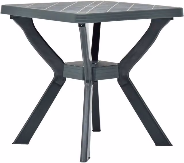 Berkfield Home Durable Plastic Bistro Table in Green, W/D/H: 70 x 70 x 72 cm