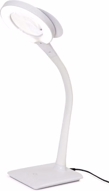 Purelite Dimmable LED Magnifying Desk Lamp in White