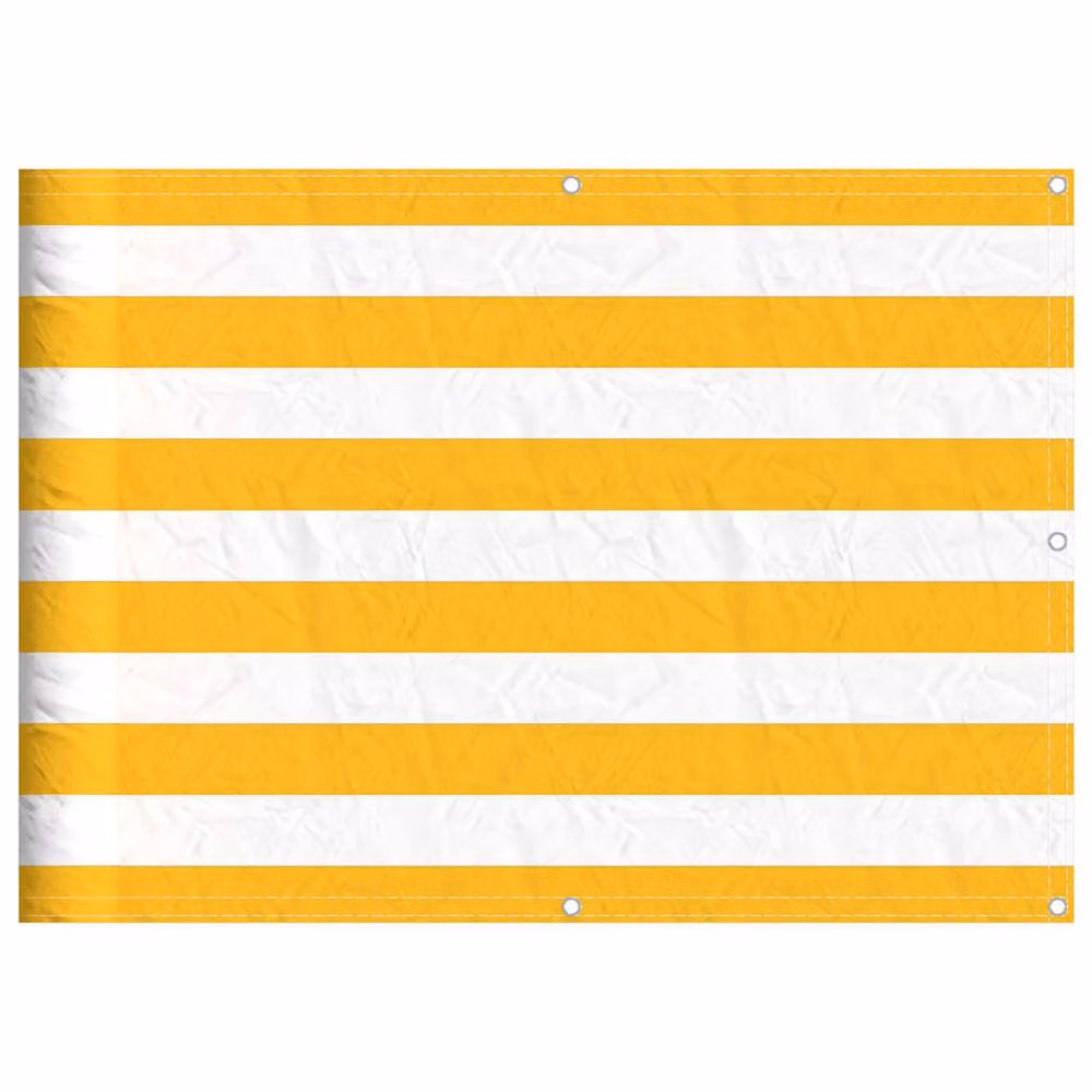 Berkfield Home Versatile Balcony Screen in Yellow and White Stripe, W: 75 cm, H: 1000 cm – 2