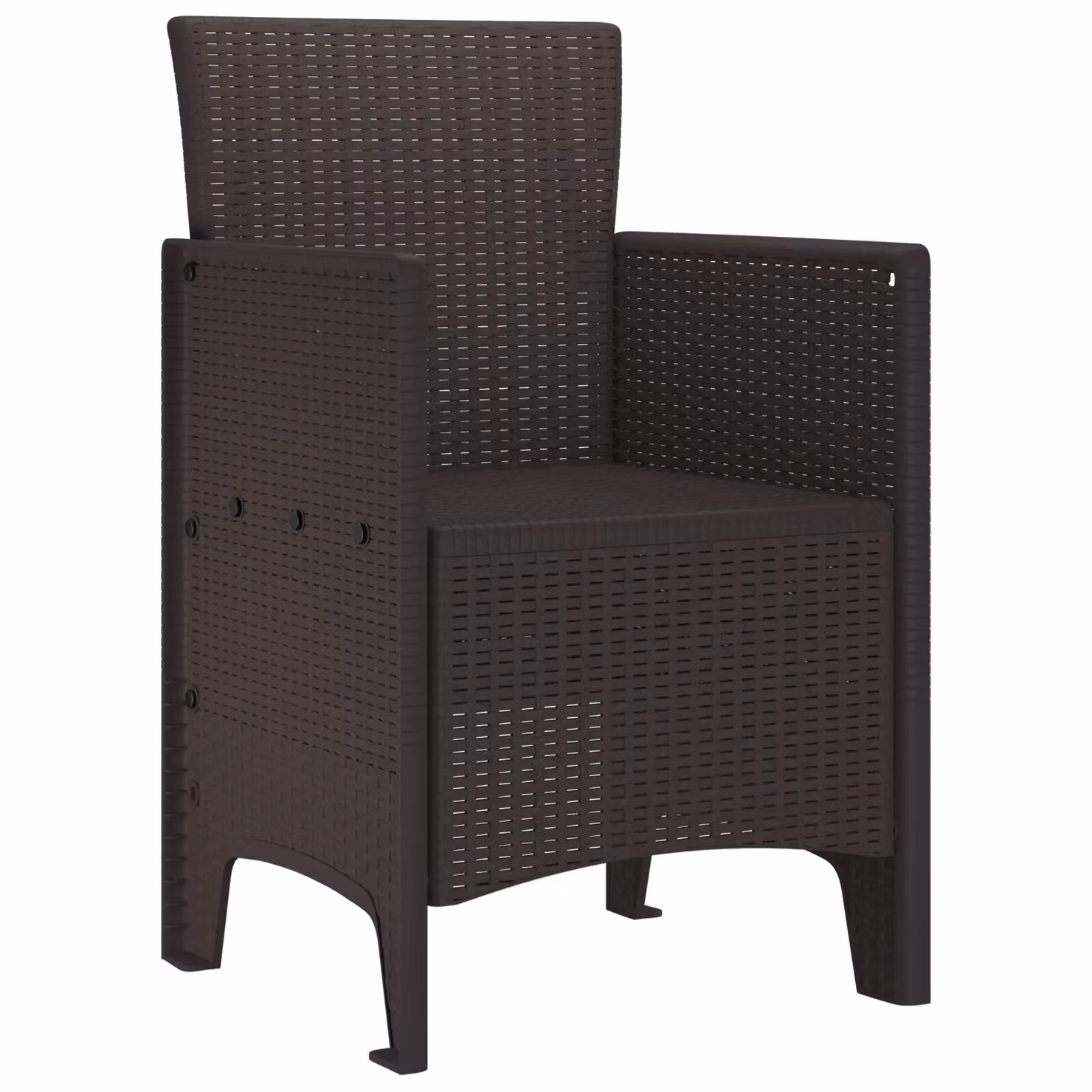 Berkfield Home Modern Brown Poly Rattan Garden Chairs, Set of 2 – 3