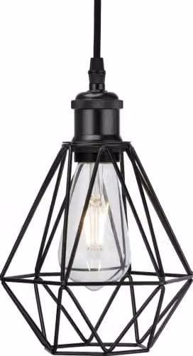 Knightsbridge Vintage Metal Pendant Cage in Black
