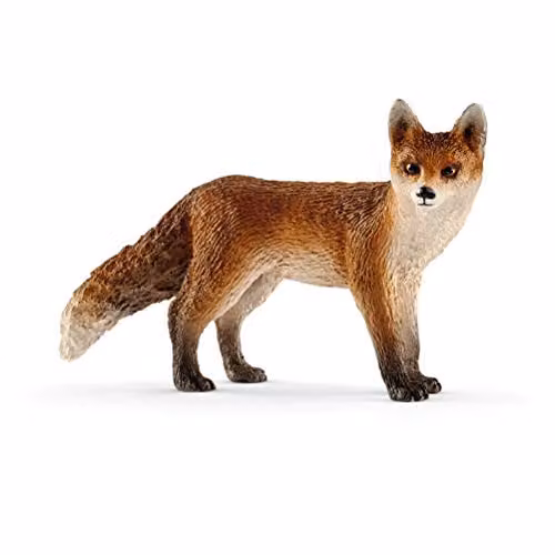 Schleich Wild Life Fox Toy Figurine in Red and Orange