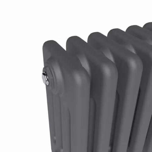 Lux Heat Anthracite Grey Horizontal 4 Column Steel Radiator, H: 60 cm, W: 119 cm – 3