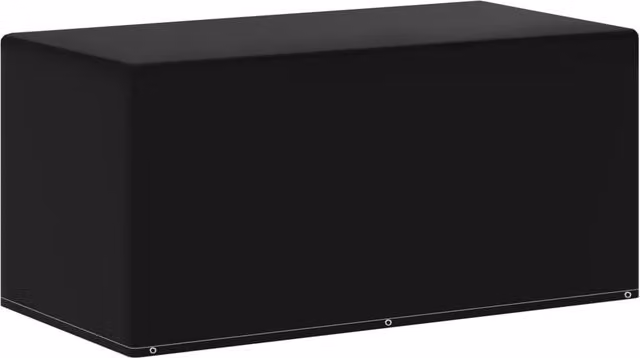 Berkfield Home Garden Furniture Cover with 6 Eyelets, Black, W/D/H: 160 x 80 x 75 cm – 1