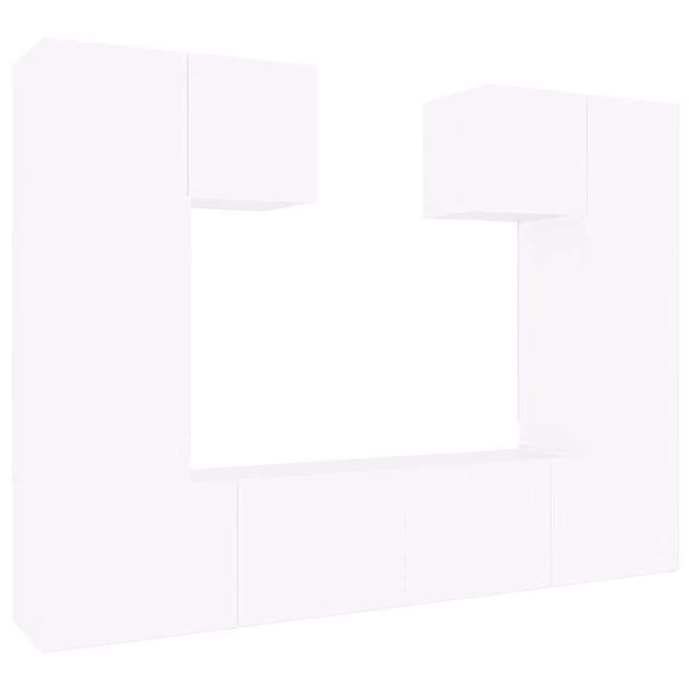 Berkfield Home 6 Piece White MDF TV Cabinet Set for your Living Room – 2