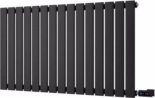 Typhoon Black Horizontal Single Panel Electric Radiator with WIFI and App Control