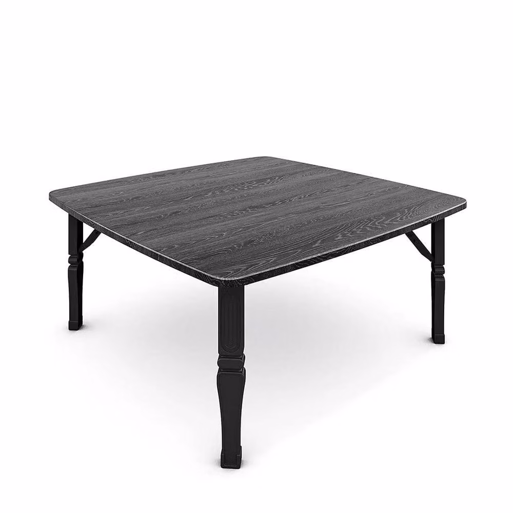 FORGEVIO Black Foldable Japanese Coffee Table, W/D/H: 80 x 80 x 35 cm – 2