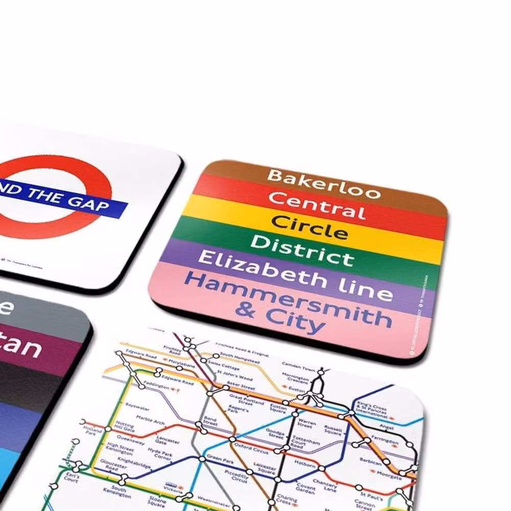 Pyramid International London Underground Map Coaster Set, Pack of 4, Multicolour – 2