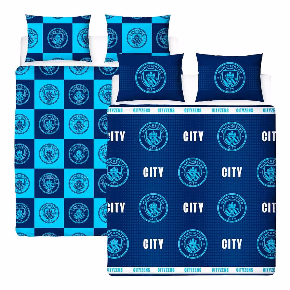 Manchester City FC Reversible Duvet Set and Pillowcase in Blue, W: 140 cm, H: 200 cm – 3