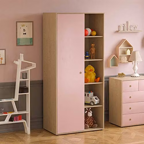 Junior Vida Neptune 3 Piece Childrens Bedroom Furniture Set in Pink and Oak – 2