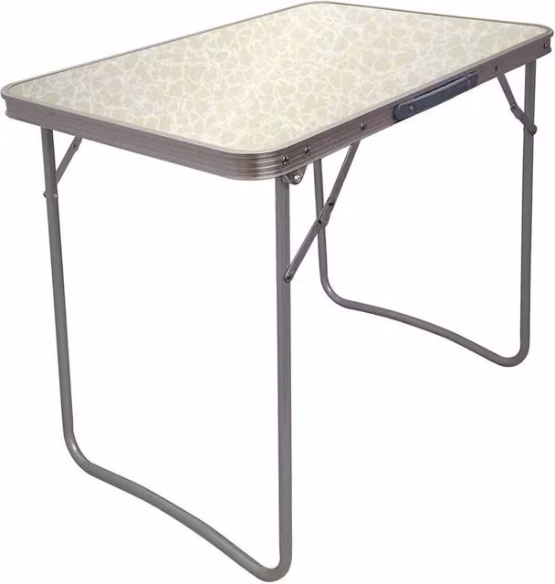 KORVIXA Portable Wooden Picnic Table in Natural MDF with Folding Top, Width: 100 cm