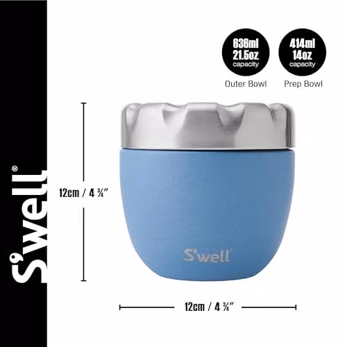 S'well Eats Stainless Steel Food Bowls, 636ml, Blue – 2