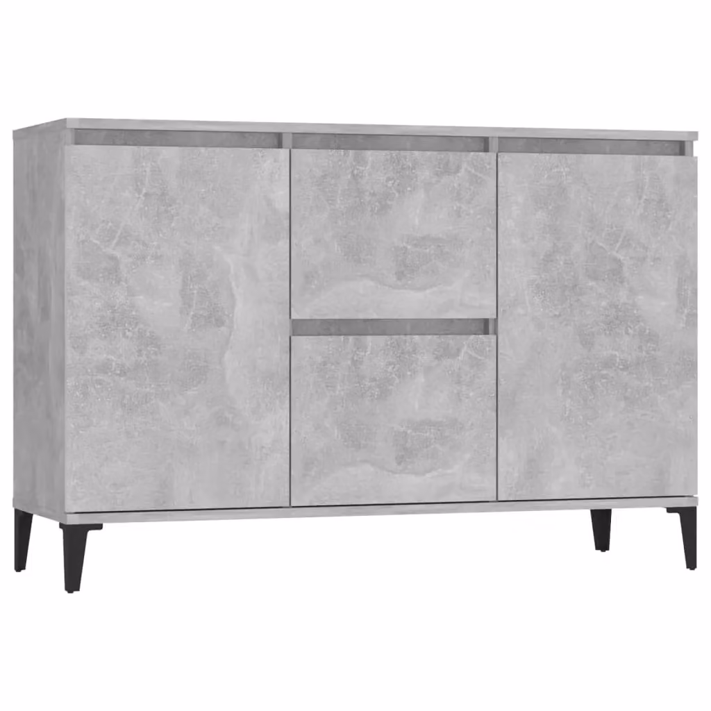 Berkfield Home Industrial Sideboard in Concrete Grey, W/D/H: 104 x 35 x 70 cm – 2