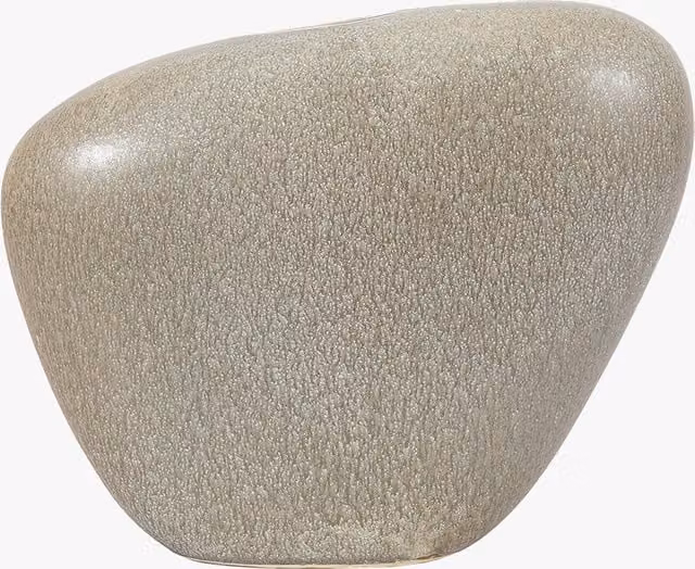Perch & Parrow Umi Pebble Ceramic Vase, Beige, Medium