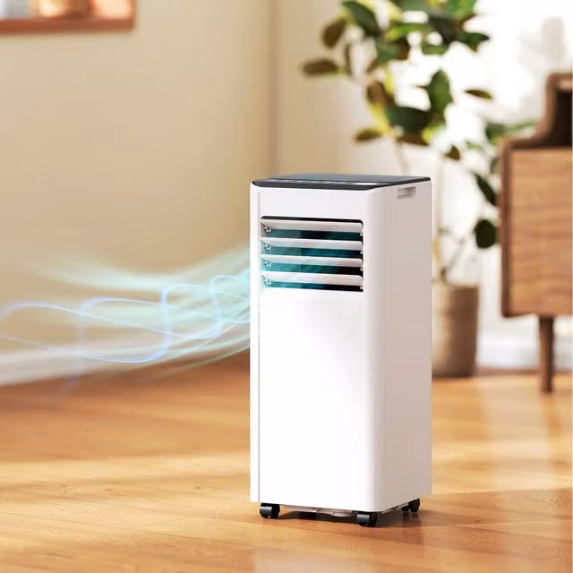 HOMCOM 4-in-1 Portable Air Conditioner with Smart Home Integration and App Control, White